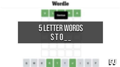 5 Letter Words Starting with STO – Wordle Clue